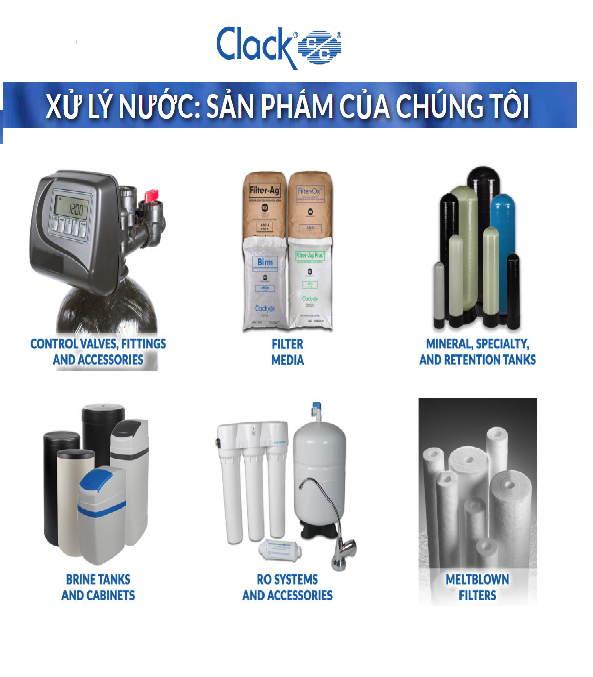 Van, cột, vật liệu hãng CLACK USA