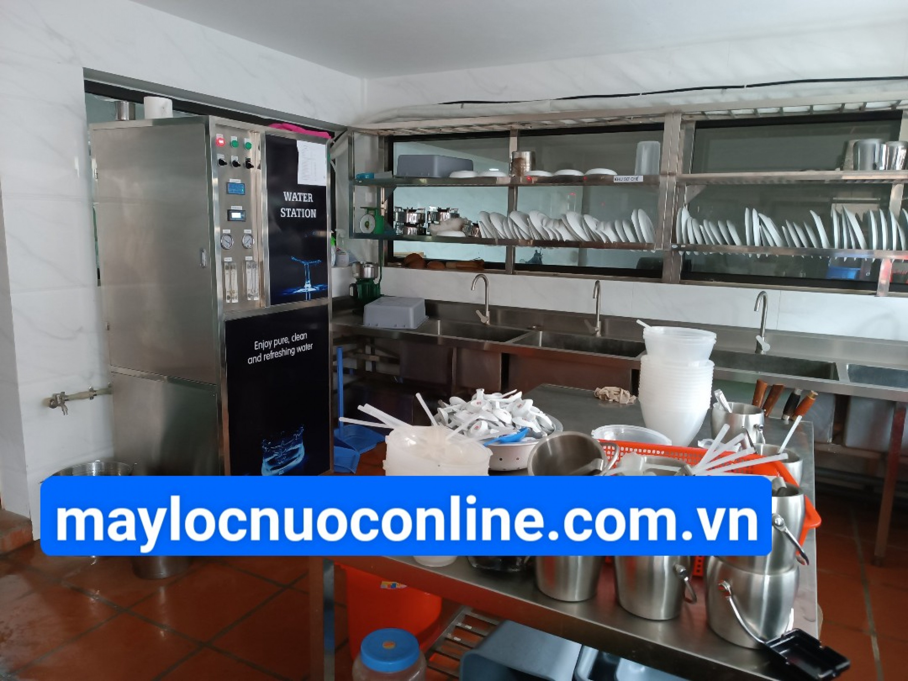 Hệ thống lọc nước bếp ăn công nghiệp trường học, nhà máy